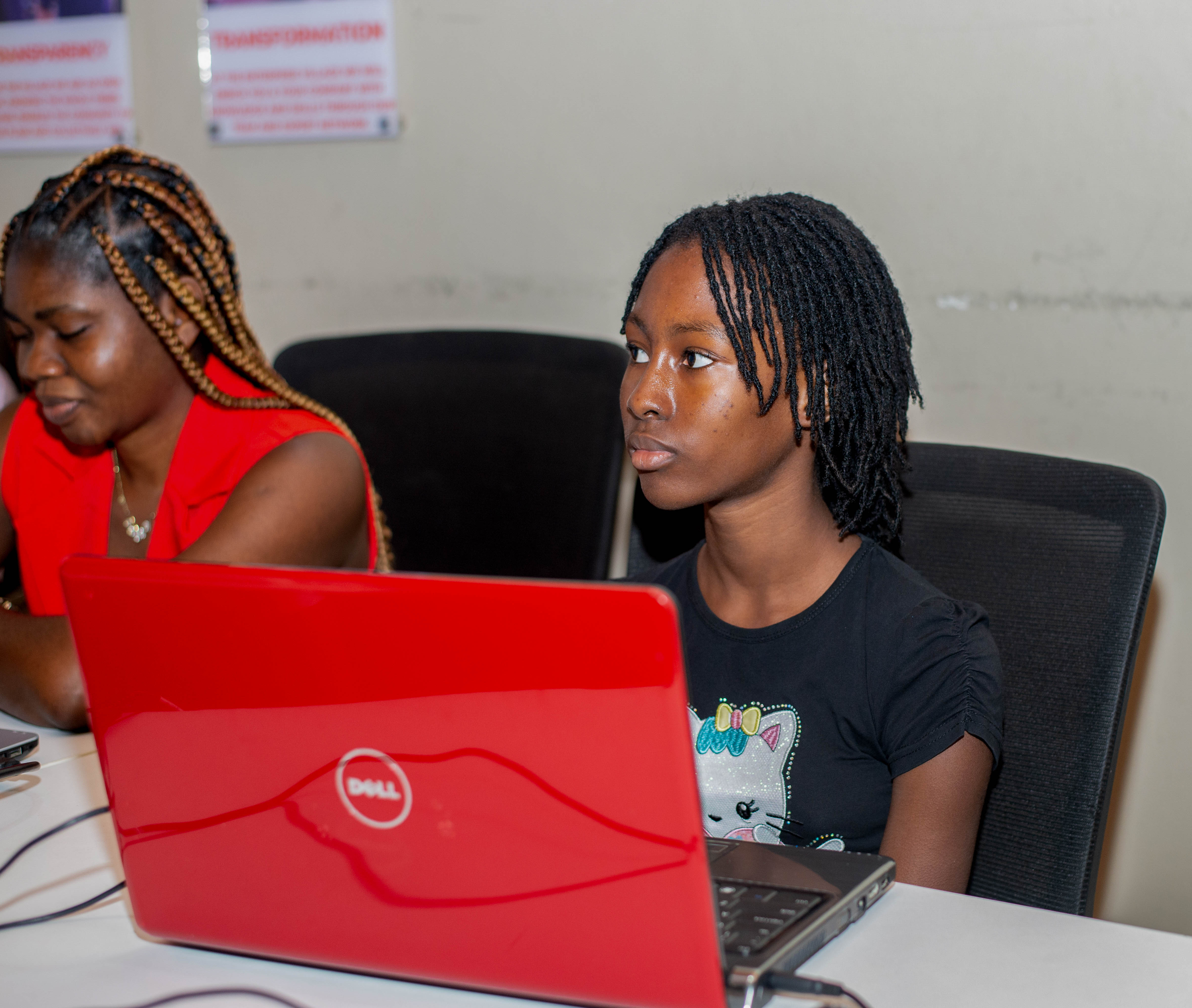 Students working on projects