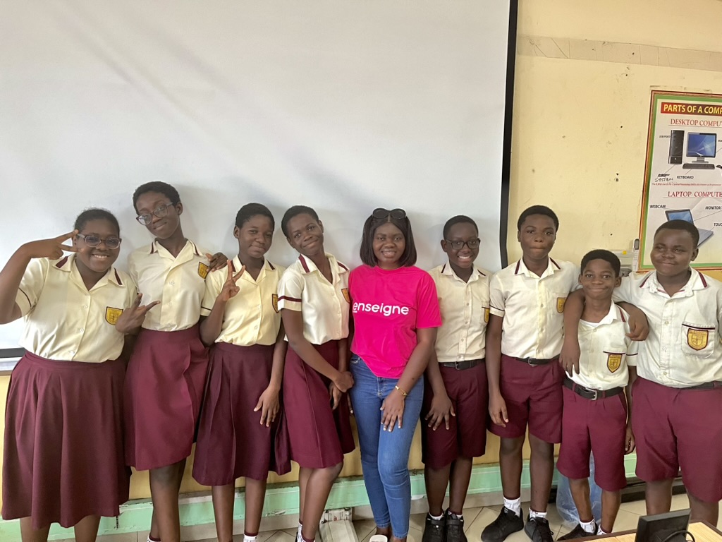 Students in a schools partnership program